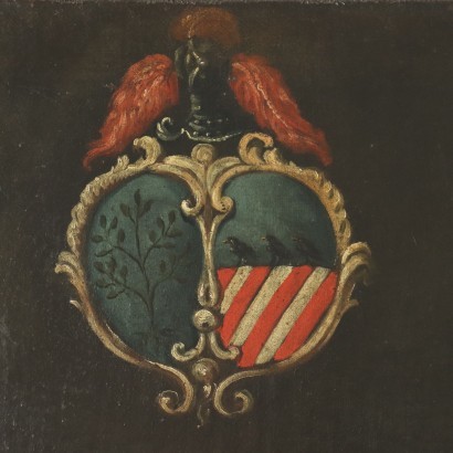 Porträt von Bartolomeo III D'Olevano, Öl auf Leinwand, Italien, '500.