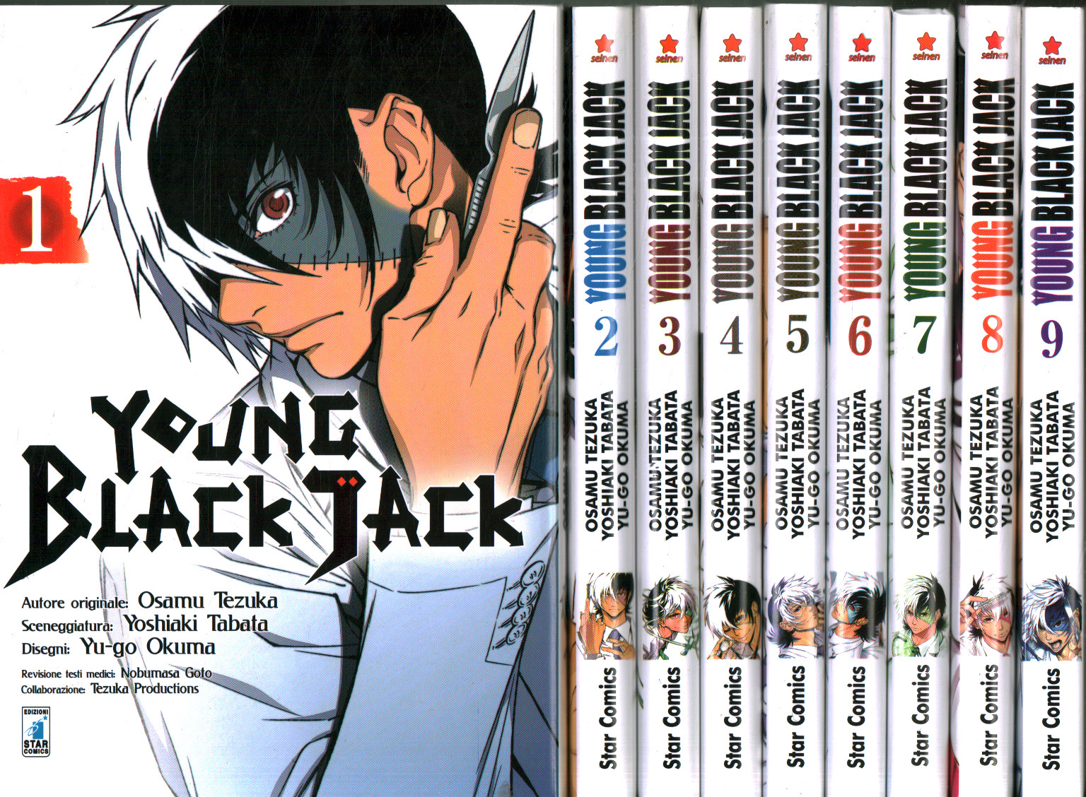 Young Black Jack. Complete Sequence (9 Volumes), Osamu Tezuka Yoshiaki Tabata Yu-go Okuma