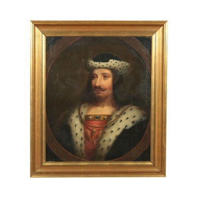 Portrait d'un Monarque Écossais Huile sur Toile - XIX Siècle