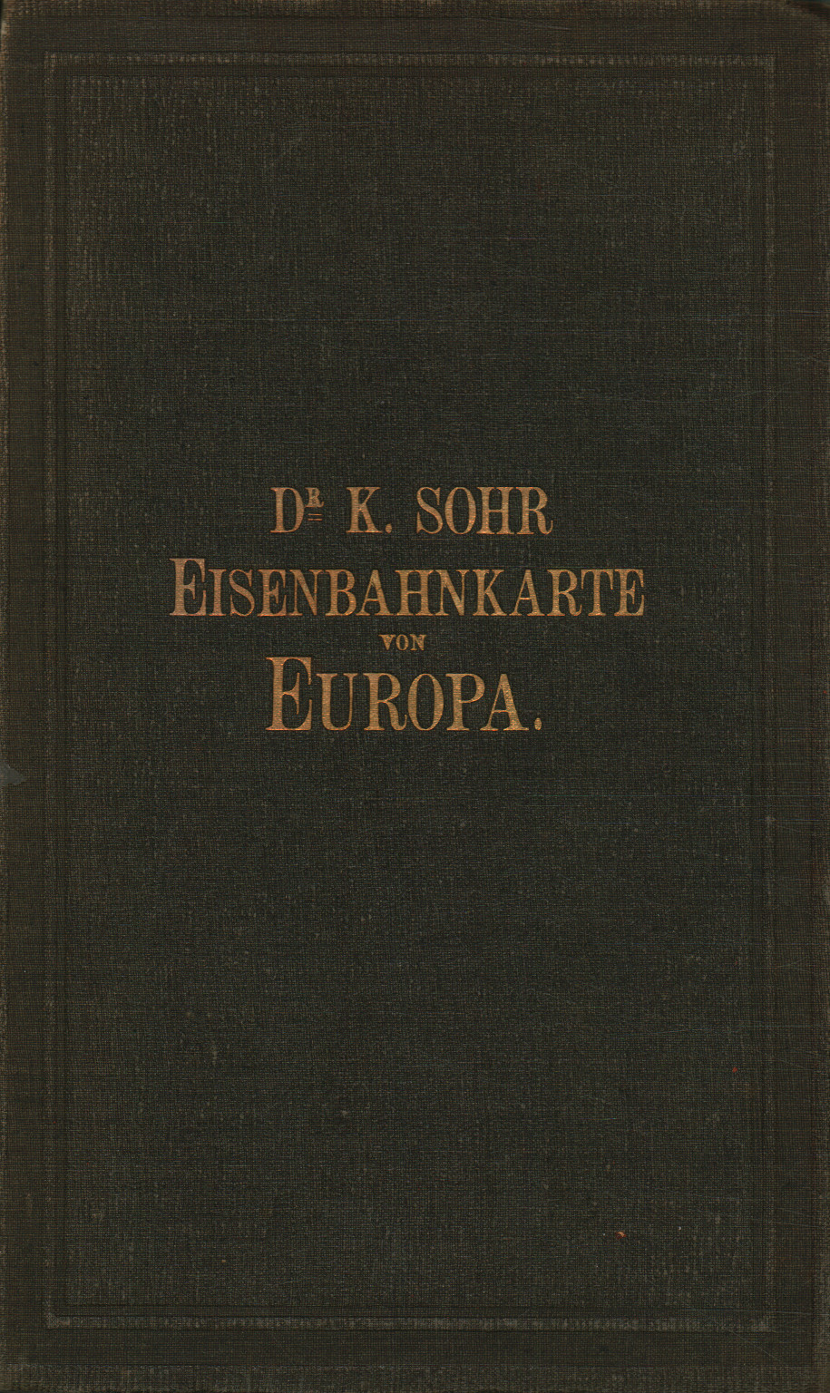 Einsenbahn- und Dampfchiffrouten-Karte von Europa, K. Sohr
