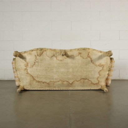 Barocchetto Revival Sofa, Carved Wood, Italy 20th Century