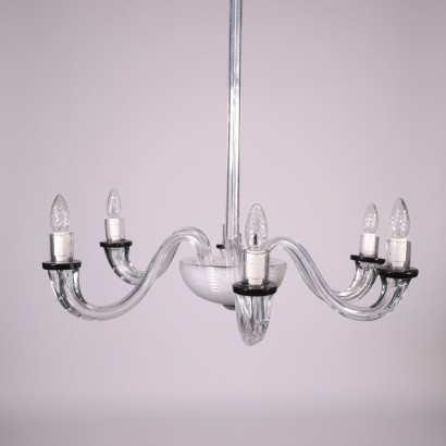 Chandelier Glass Italy 1940s 1950s