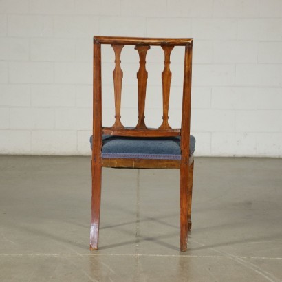 Group of Sheraton Style Chairs Walnut Cherry Italy 18th-19th-20th Cent