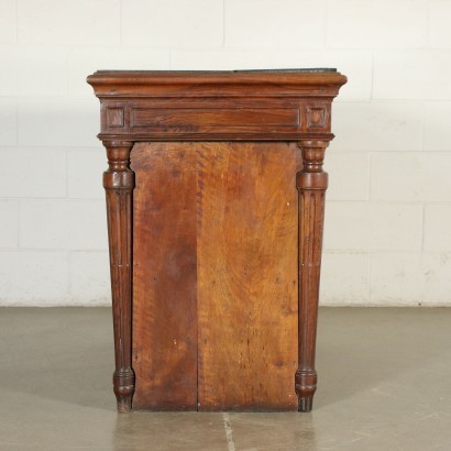 Neo Classical Lombard Cupboard Walnut Black Marble Italy 18th Century