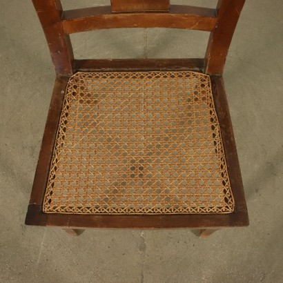 Group of 5 Directoire Chairs Walnut Italy 18th-19th Century