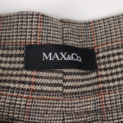 max&co, panatloni, tartan, scozzese, pantaloni in lana, lana tartan, secondhand, made in italy,Pantaloni Tartan Max&Co.