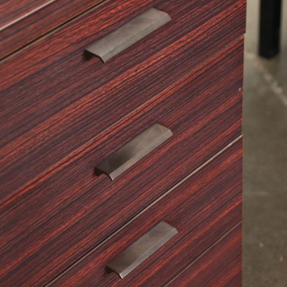 Schreibtisch Holz Laminat Metall - Italien 1960er