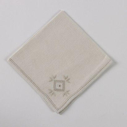 Tablecloth with 6 Napkins Flax - Italy XX Century