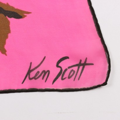Foulard Ken Scott Soie - USA Années 1970-1980
