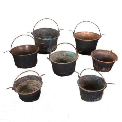 Group of Copper Pots Italy XVIII-XIX Century