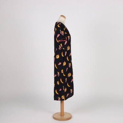 Robe Vintage Style Pop Art Coton Taille 42 - Italie Années 1970-1980