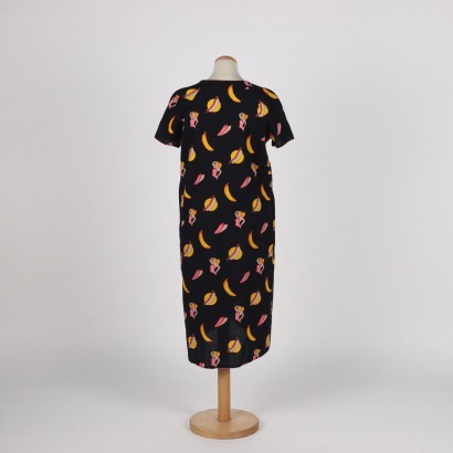 Vintage Pop Art Kleid Seide - Italien 1970er-1980er