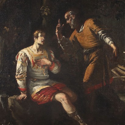 Historical Subject Oil on Canvas - France XVII Century