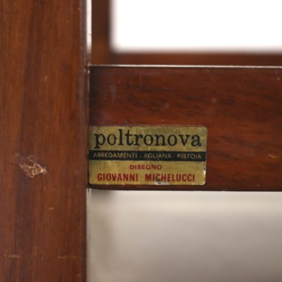 Poltronova Torbecchia Groupe de 5 Chaises Hêtre Italie Années 1970