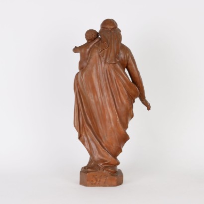 Sujet Sacré Sculpture Terre Cuite Italie XX Siècle