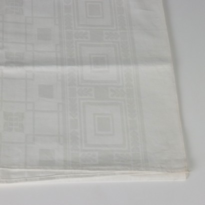 Tablecloth with 10 Napkins Cotton Italy XX Century