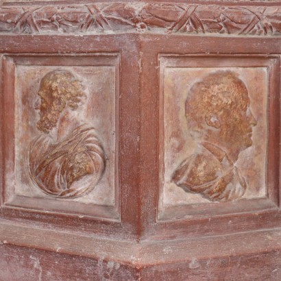 Neo-Renaissance Säule Terrakotta Italien XIX Jhd