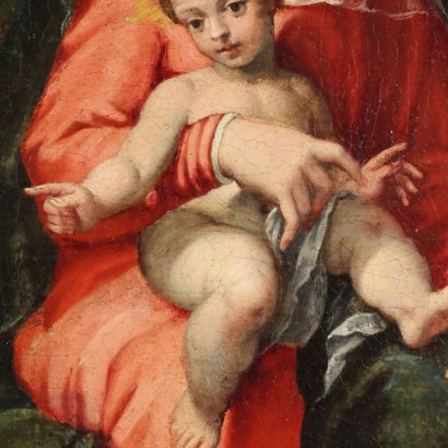 Oil on Canvas Religious Subject Italy XVI-XVII Century