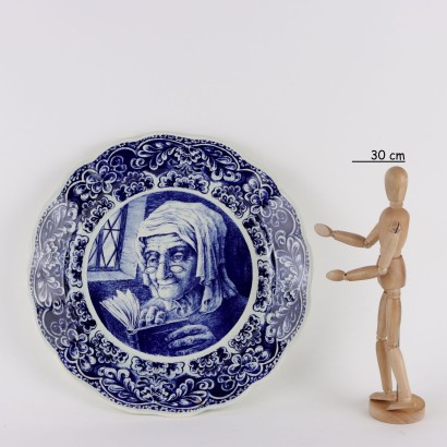 Pair of Delfts Man. Plates Ceramic Belgium XX Century
