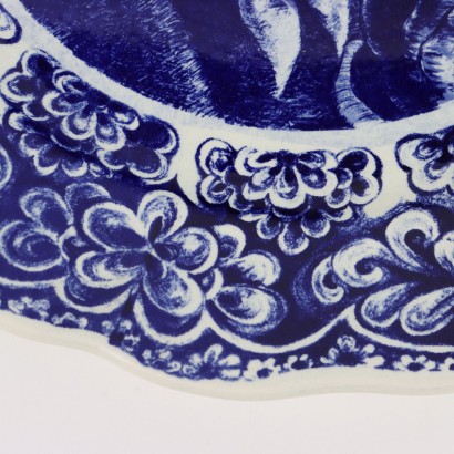 Pair of Delfts Man. Plates Ceramic Belgium XX Century