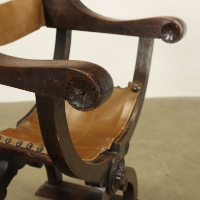 Neo-Renaissance Style Chair Walnut Italy XX Century