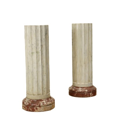 Paar Säulen Marmor Italien XIX Jhd