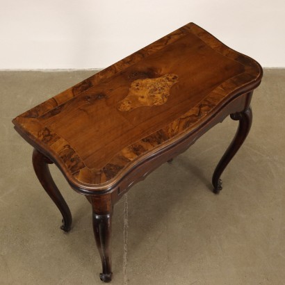 Baroque Folding Table Walnut Italy XVIII Century