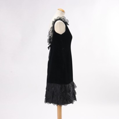 Robe Vintage Velour Taille 42 Italie Années 1960