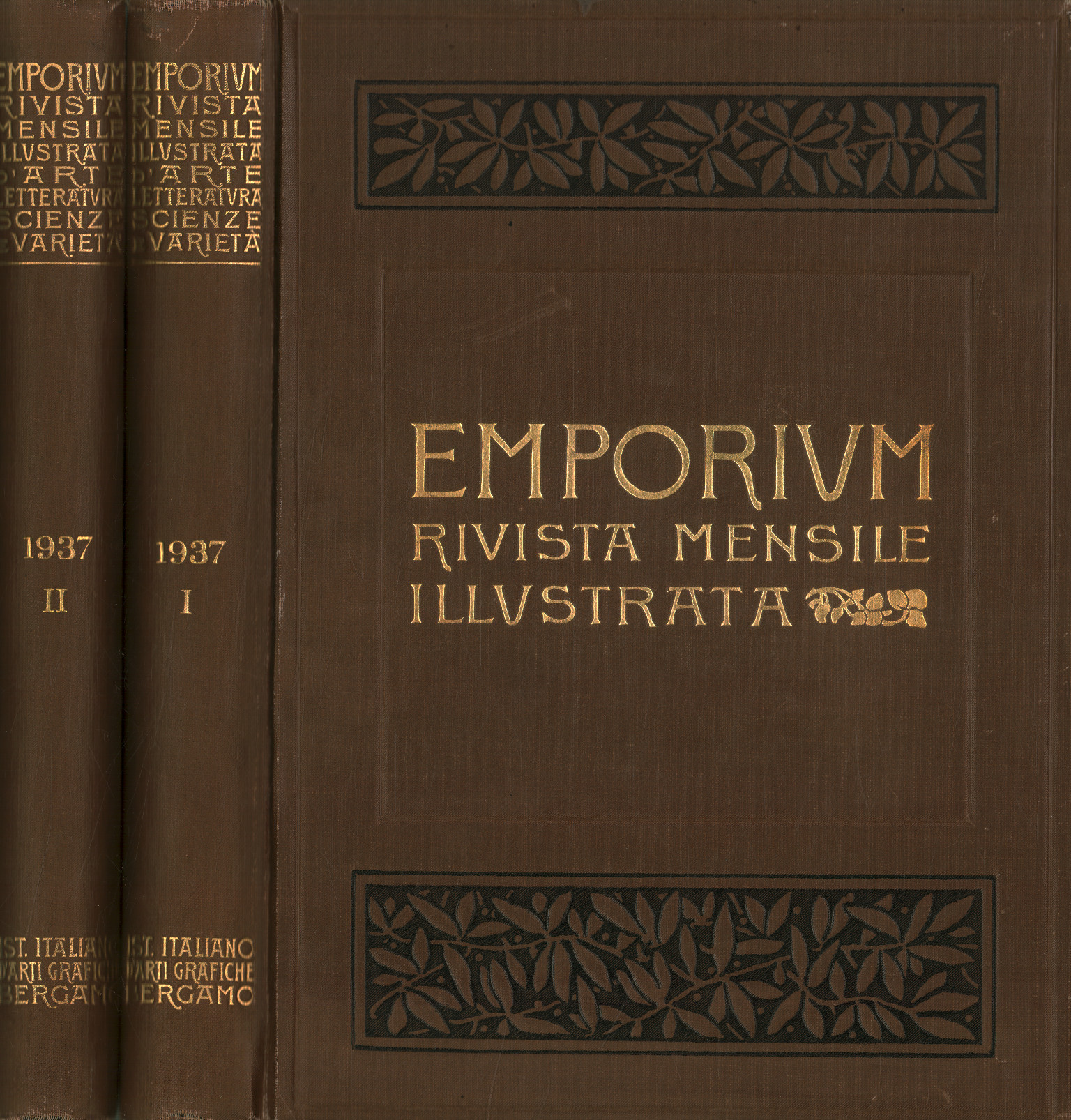 Emporium 1937 Vol LXXXXV-LXXXVI 2 tomos, Emporium. Revista mensual ilustrada D0apo