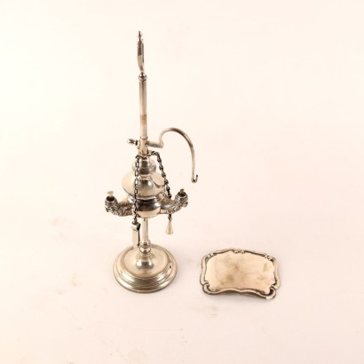 Öllampe Neoklassik Silber Italien XIX Jhd
