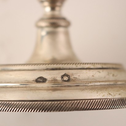 Öllampe Neoklassik Silber Italien XIX Jhd