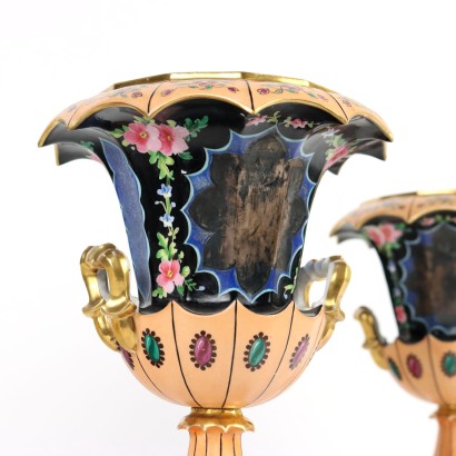 Antiquitäten, Vase, antike Vasen, antike Vase, antike italienische Vase, antike Vase, neoklassizistische Vase, Vase aus dem 19. Jahrhundert, Paar Liberty-Vasen