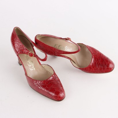 Chaussures Vintage Cuir N. 38,5 Italie Années 1960-1970