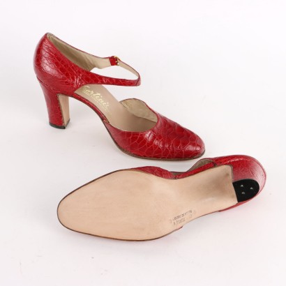 Chaussures Vintage Cuir N. 38,5 Italie Années 1960-1970