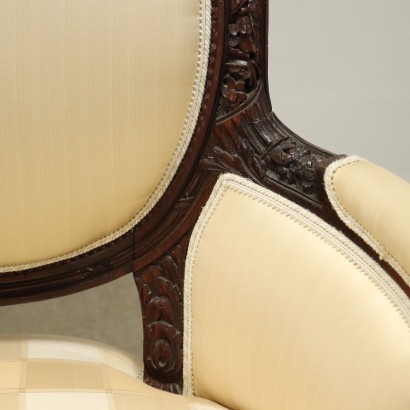 antigüedades, sillón, sillones antiguos, sillón antiguo, sillón italiano antiguo, sillón antiguo, sillón neoclásico, sillón del siglo XIX, pareja de sillones de estilo neoclásico