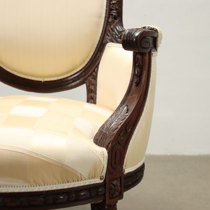 antigüedades, sillón, sillones antiguos, sillón antiguo, sillón italiano antiguo, sillón antiguo, sillón neoclásico, sillón del siglo XIX, pareja de sillones de estilo neoclásico