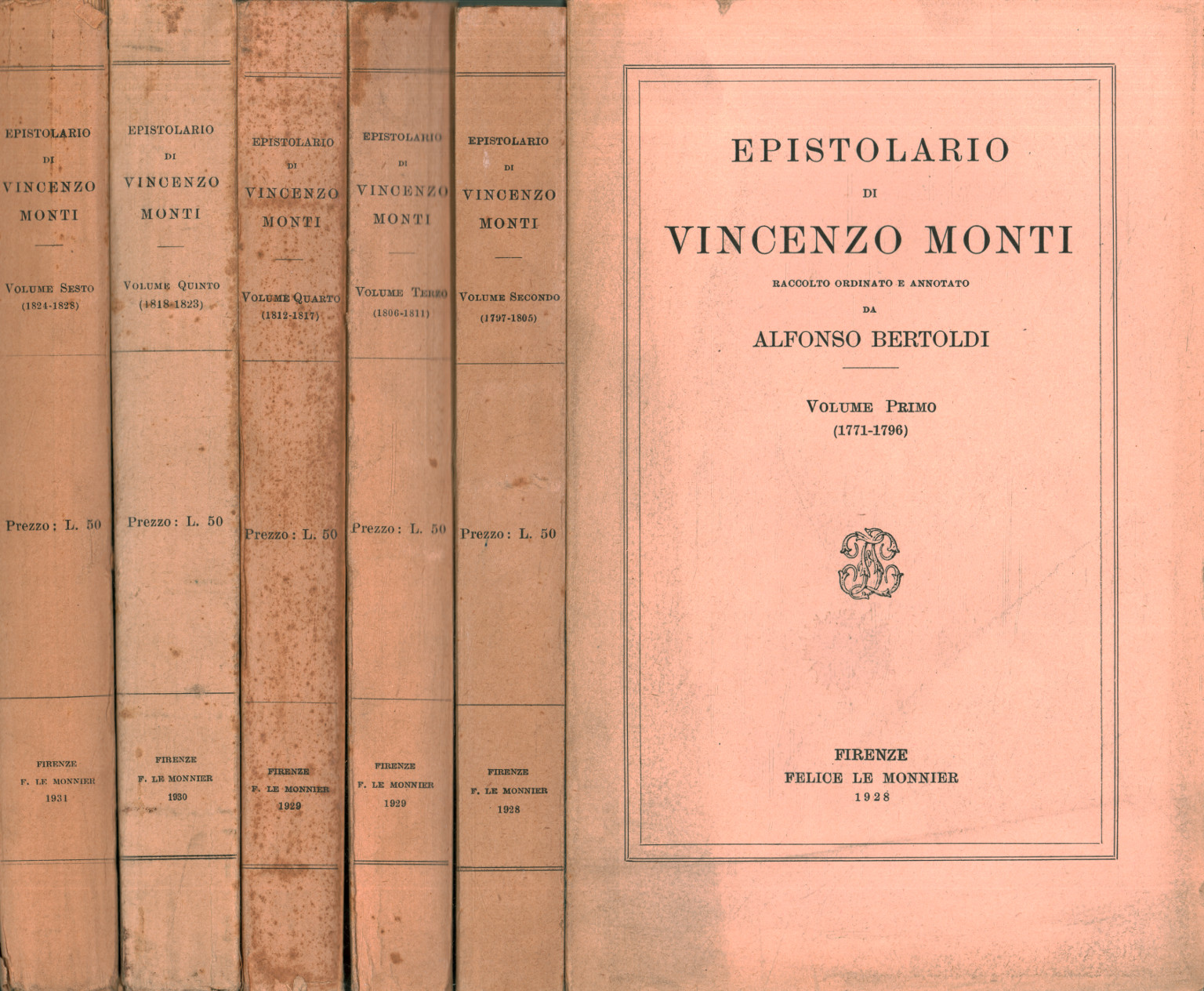 Épistolaire de Vincenzo Monti (6 volumes)