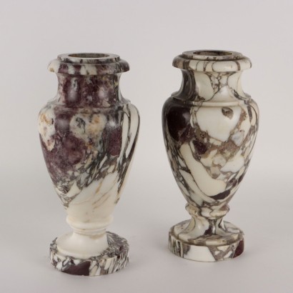 Paire de Vases Marbre Italie XIXe-XXe Siècle