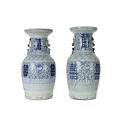 Paire de Vases Porcelaine Chine 1910-1920