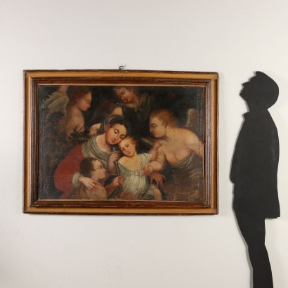 Religious Subject Oil on Canvas Italy XVII Century