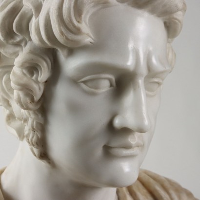 Bust of a Roman Emperor White Marble Italy XX Century