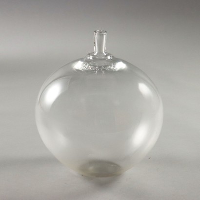 I. Lundin Apple Vase for Orrefors Glass Sweden 1957