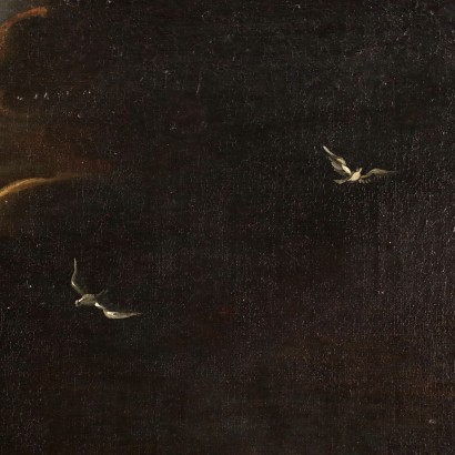 Stormy Sea Oil on Canvas Flemish School XVII Century