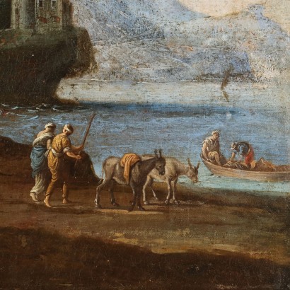 V. Codazzi Attr. Öl auf Leinwand Italien XVII Jhd