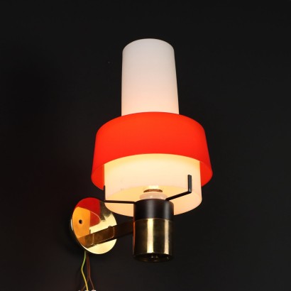 Stilnovo Wandlampe Opalglas Italien 1960er