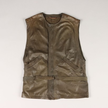 Vintage Gucci Men\'s Gilet Leather Size 42 Italy