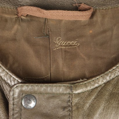 Gilet Gucci Vintage pour Homme Cuir Taille 52 Italie Années 50
